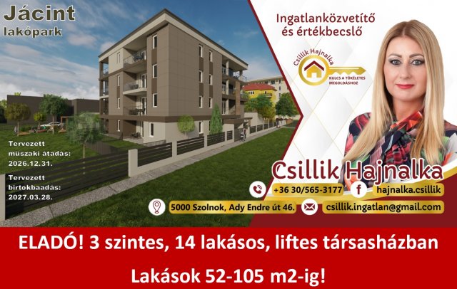 Eladó téglalakás, Szolnokon 54.18 M Ft, 2 szobás