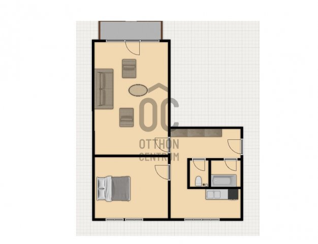 Kiadó panellakás, albérlet, Kecskeméten 160 E Ft / hó, 2 szobás