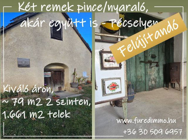 Eladó nyaraló, Pécselyen 27 M Ft, 4 szobás