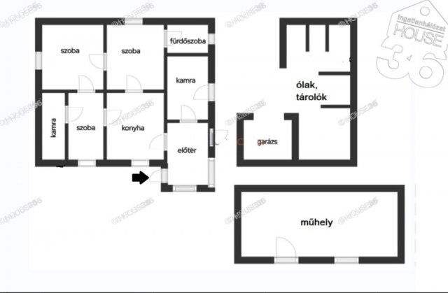 Eladó családi ház, Lajosmizsén 25 M Ft, 3 szobás