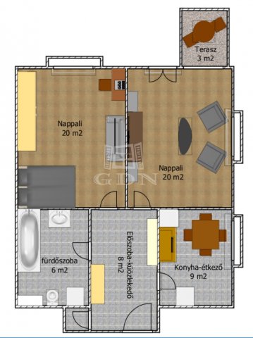 Eladó téglalakás, Budapesten, VIII. kerületben 85 M Ft, 2 szobás