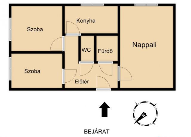 Eladó panellakás, Győrött 51 M Ft, 2+1 szobás