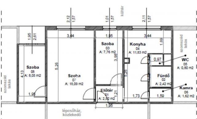 Eladó panellakás, Miskolcon 35.9 M Ft, 1+2 szobás
