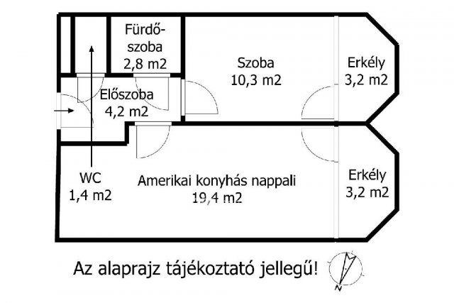 Eladó téglalakás, Siófokon 69.9 M Ft, 1+1 szobás