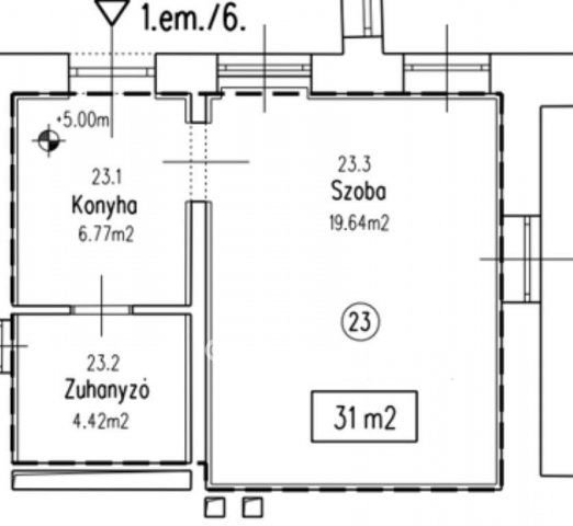 Eladó téglalakás, Budapesten, XIII. kerületben 53 M Ft, 1 szobás