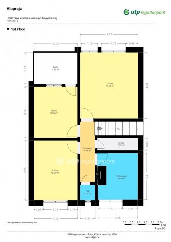 Eladó téglalakás, Pápán 68.9 M Ft, 3+1 szobás
