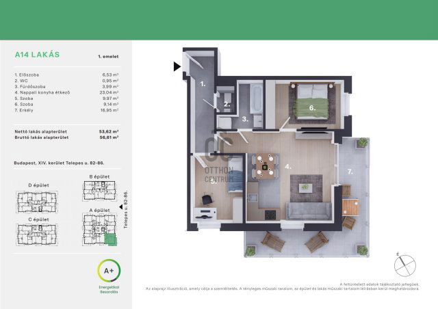 Eladó téglalakás, Budapesten, XIV. kerületben 96 M Ft, 3 szobás