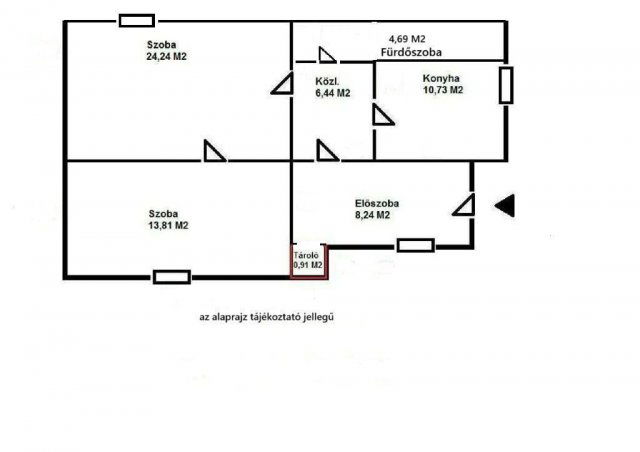 Eladó téglalakás, Szegeden 21 M Ft, 2 szobás