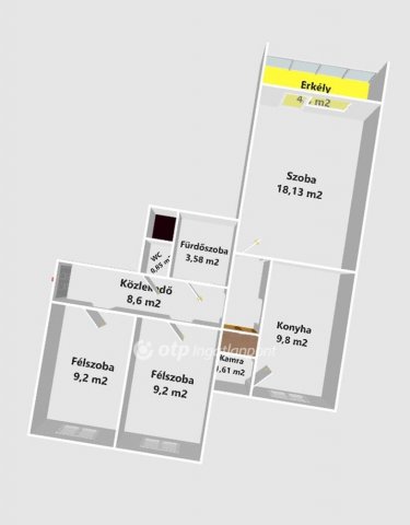 Eladó téglalakás, Egerben 64 M Ft, 1+2 szobás