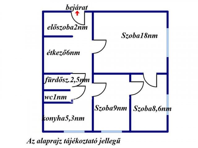 Eladó panellakás, Debrecenben 54 M Ft, 1+2 szobás