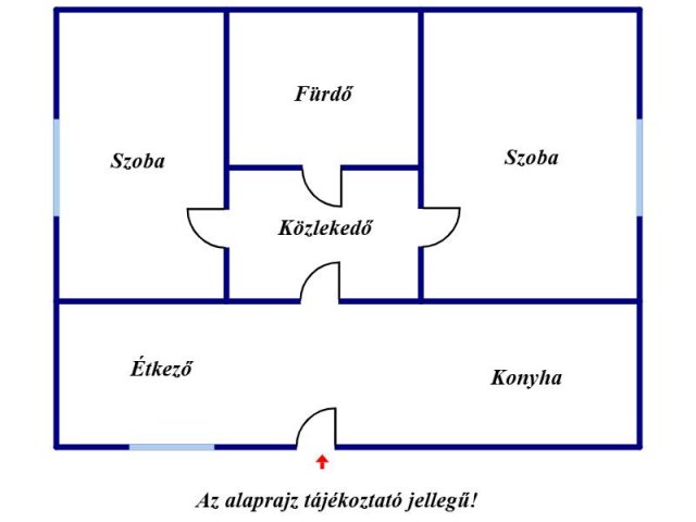 Eladó téglalakás, Szegeden 62.6 M Ft, 2 szobás