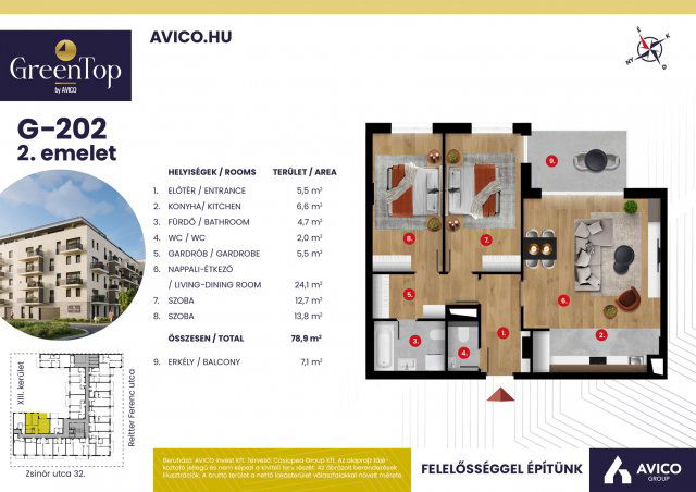 Eladó téglalakás, Budapesten, XIII. kerületben, Zsinór utcában