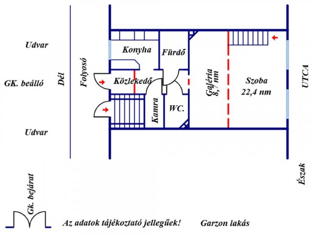 Eladó téglalakás, Kaposváron 22.5 M Ft, 1 szobás