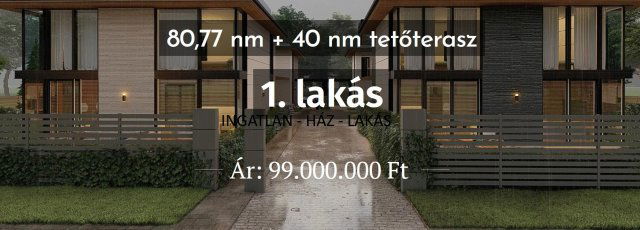 Eladó sorház, Balatonföldváron 99 M Ft, 3 szobás