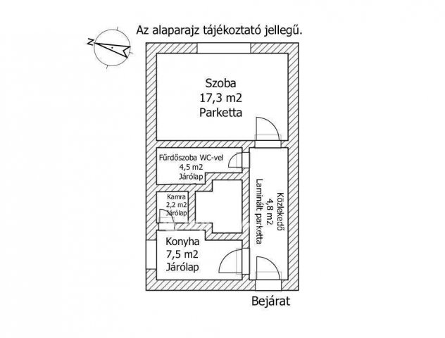 Eladó téglalakás, Csornán 24.99 M Ft, 1 szobás