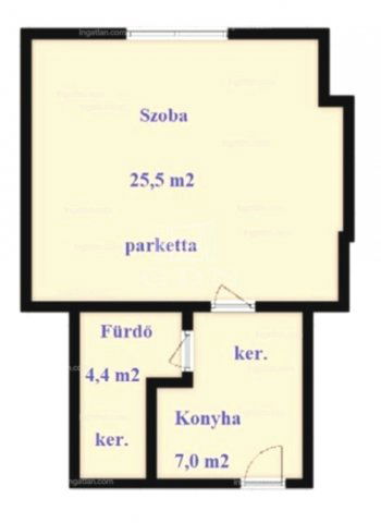 Eladó téglalakás, Budapesten, II. kerületben 65 M Ft, 1 szobás