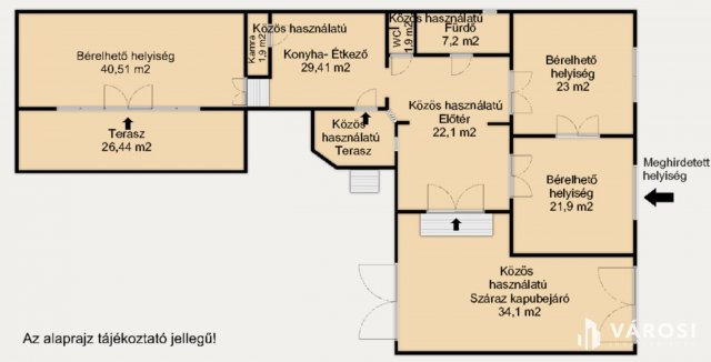 Kiadó iroda, Hódmezővásárhelyen 160 E Ft / hó, 1 szobás
