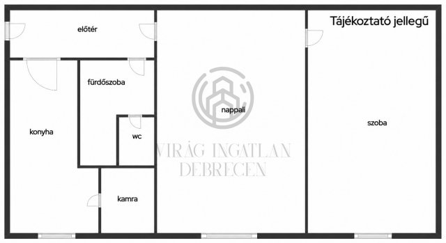 Eladó téglalakás, Debrecenben, Piac utcában 64.9 M Ft, 2 szobás