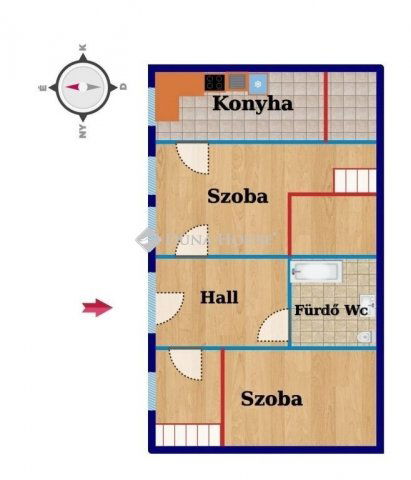Eladó téglalakás, Budapesten, VII. kerületben 74.9 M Ft