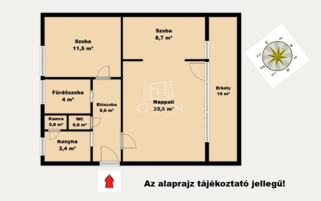 Kiadó téglalakás, albérlet, Vecsésen 250 E Ft / hó, 2+1 szobás