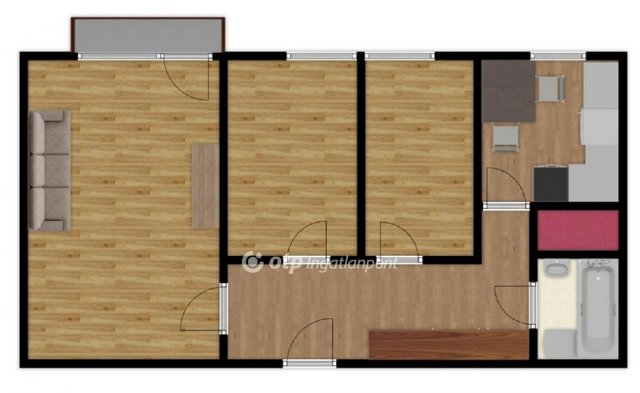 Eladó panellakás, Debrecenben 59.9 M Ft, 1+2 szobás