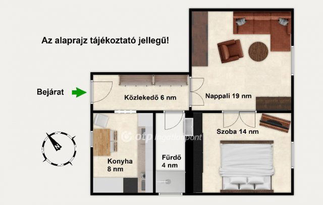 Eladó téglalakás, Budapesten, XIX. kerületben 75 M Ft, 2 szobás