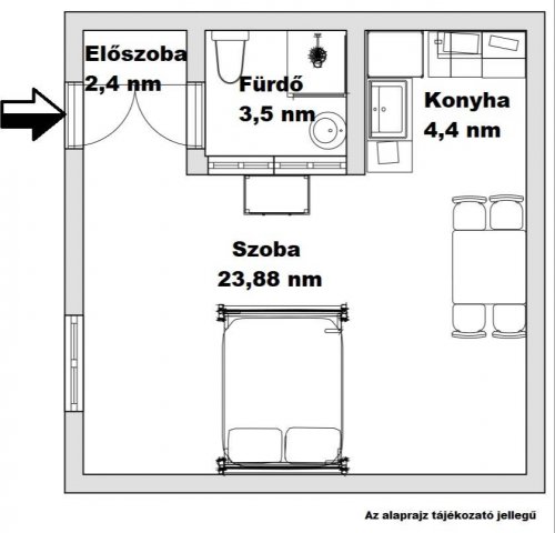 Eladó téglalakás, Zalaegerszegen 29.9 M Ft, 1 szobás