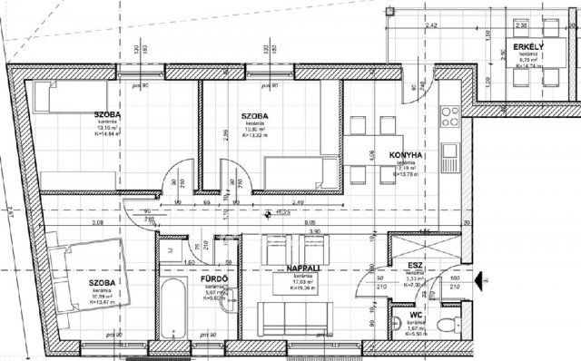 Eladó téglalakás, Szegeden 94.6 M Ft, 4 szobás