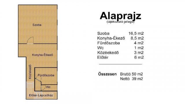 Eladó téglalakás, Győrött 44.5 M Ft, 1 szobás