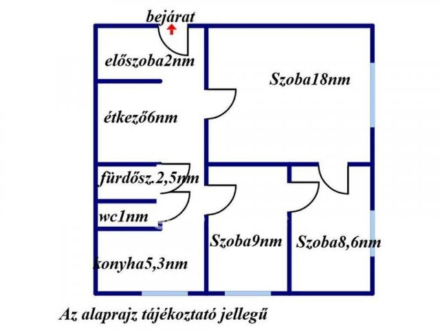 Eladó panellakás, Debrecenben 54 M Ft, 1+2 szobás