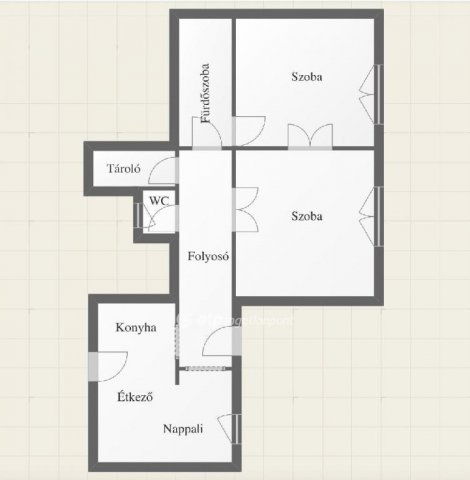 Eladó téglalakás, Miskolcon 63.5 M Ft, 2+1 szobás