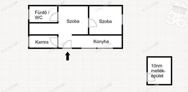 Eladó mezogazdasagi ingatlan, Nyárlőrincen 7.5 M Ft, 2 szobás