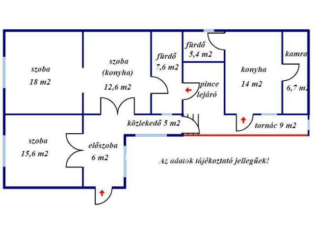 Eladó családi ház, Halmajugrán 18 M Ft, 3 szobás