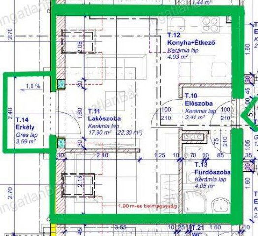 Eladó téglalakás, Nyíregyházán 36.55 M Ft, 1 szobás