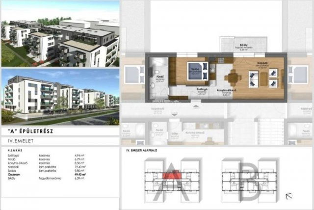 Eladó téglalakás, Szombathelyen 52.9 M Ft, 2 szobás