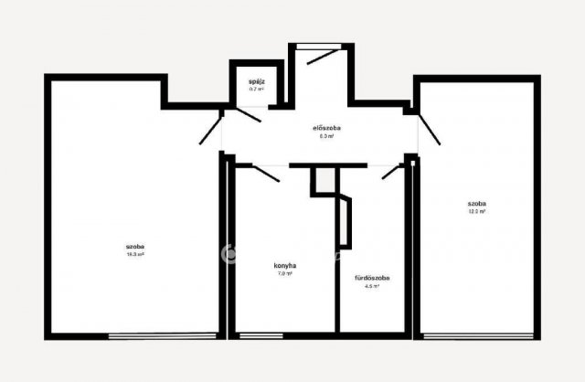 Eladó téglalakás, Tiszaújvárosban 32 M Ft, 2 szobás