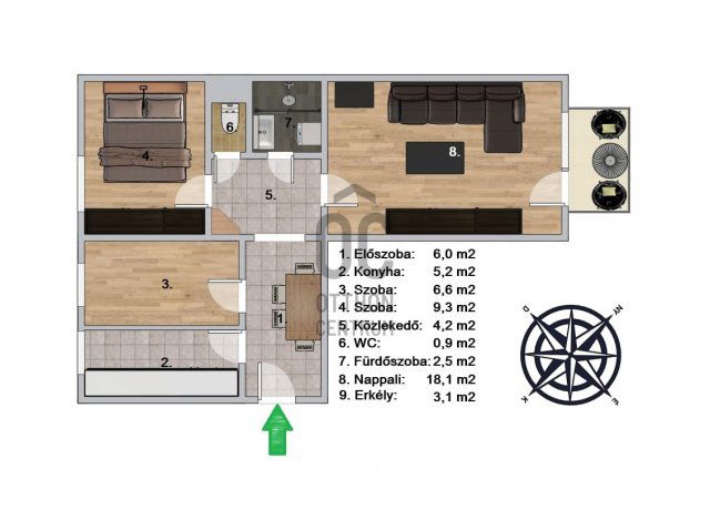 Eladó panellakás, Budapesten, XIX. kerületben 67.5 M Ft, 3 szobás