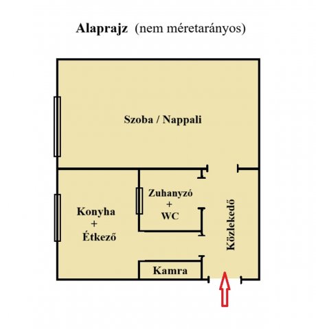 Eladó téglalakás, Ajkán, Puskin utcában 25.7 M Ft, 1 szobás