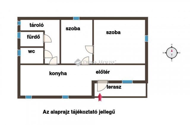 Eladó családi ház, Tabajdon 28 M Ft, 2 szobás