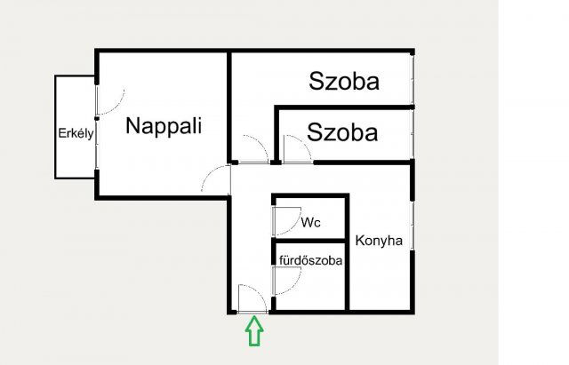 Eladó panellakás, Kecskeméten 51 M Ft, 2+1 szobás