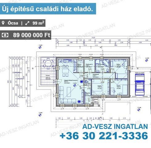 Eladó családi ház, Ócsán 89 M Ft / költözzbe.hu