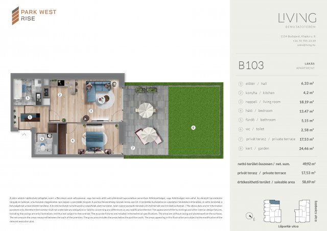 Eladó téglalakás, Budapesten, XIII. kerületben, Szabolcs utcában