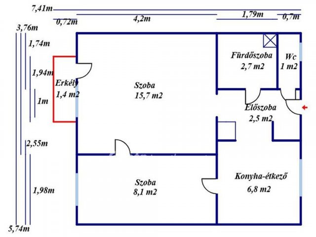 Eladó téglalakás, Kecskeméten 29.9 M Ft, 2 szobás