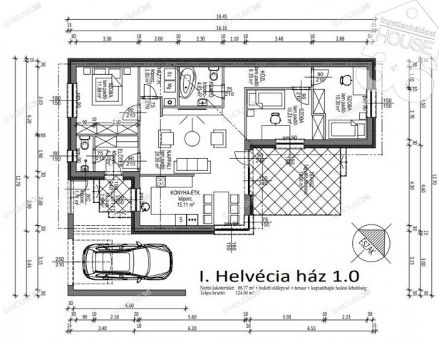 Eladó családi ház, Helvécián 81.6 M Ft, 4 szobás