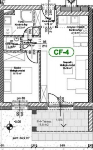 Eladó téglalakás, Levélen 41 M Ft, 2 szobás