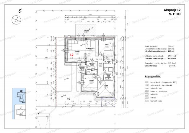 Eladó ikerház, Győrságon 64.9 M Ft, 4 szobás