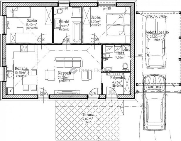 Eladó ikerház, Kecskeméten 69.9 M Ft, 3 szobás