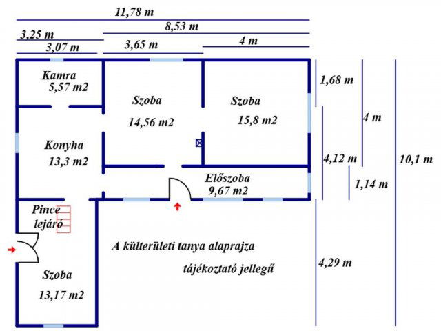Eladó mezogazdasagi ingatlan, Abonyban 14.5 M Ft, 3 szobás