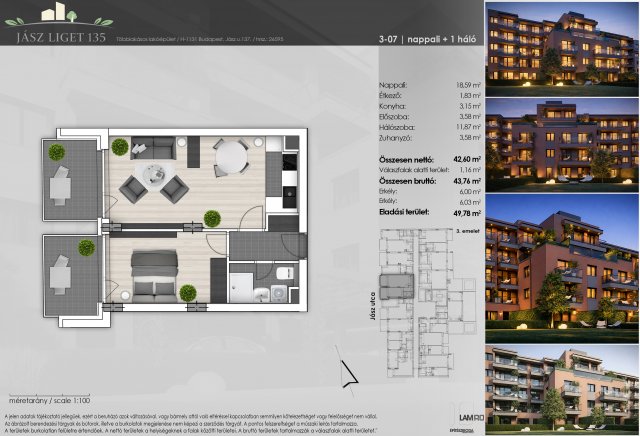 Eladó téglalakás, Budapesten, XIII. kerületben, Jász utcában