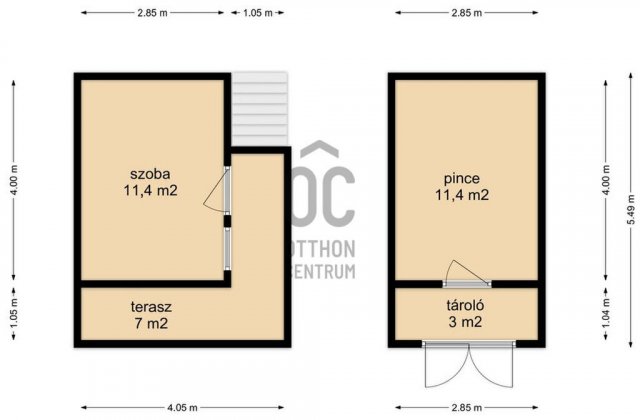 Eladó nyaraló, Bocföldén 3.89 M Ft, 1 szobás